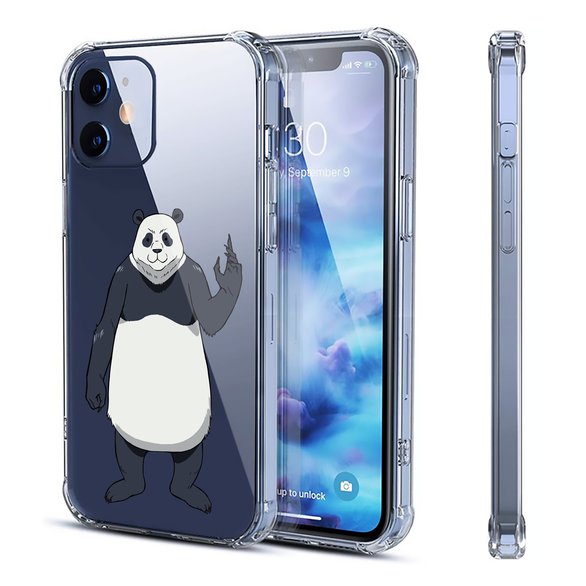 （画像用） 呪術廻戦 Jujutsu Kaisen 【iPhone 12シリーズ対応】透明スマホケース（クリアソフトケース）